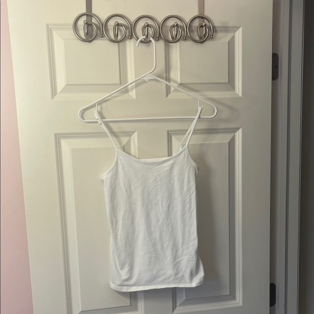 Children's Place Girls Size XL White Spaghetti Strap Tank Top